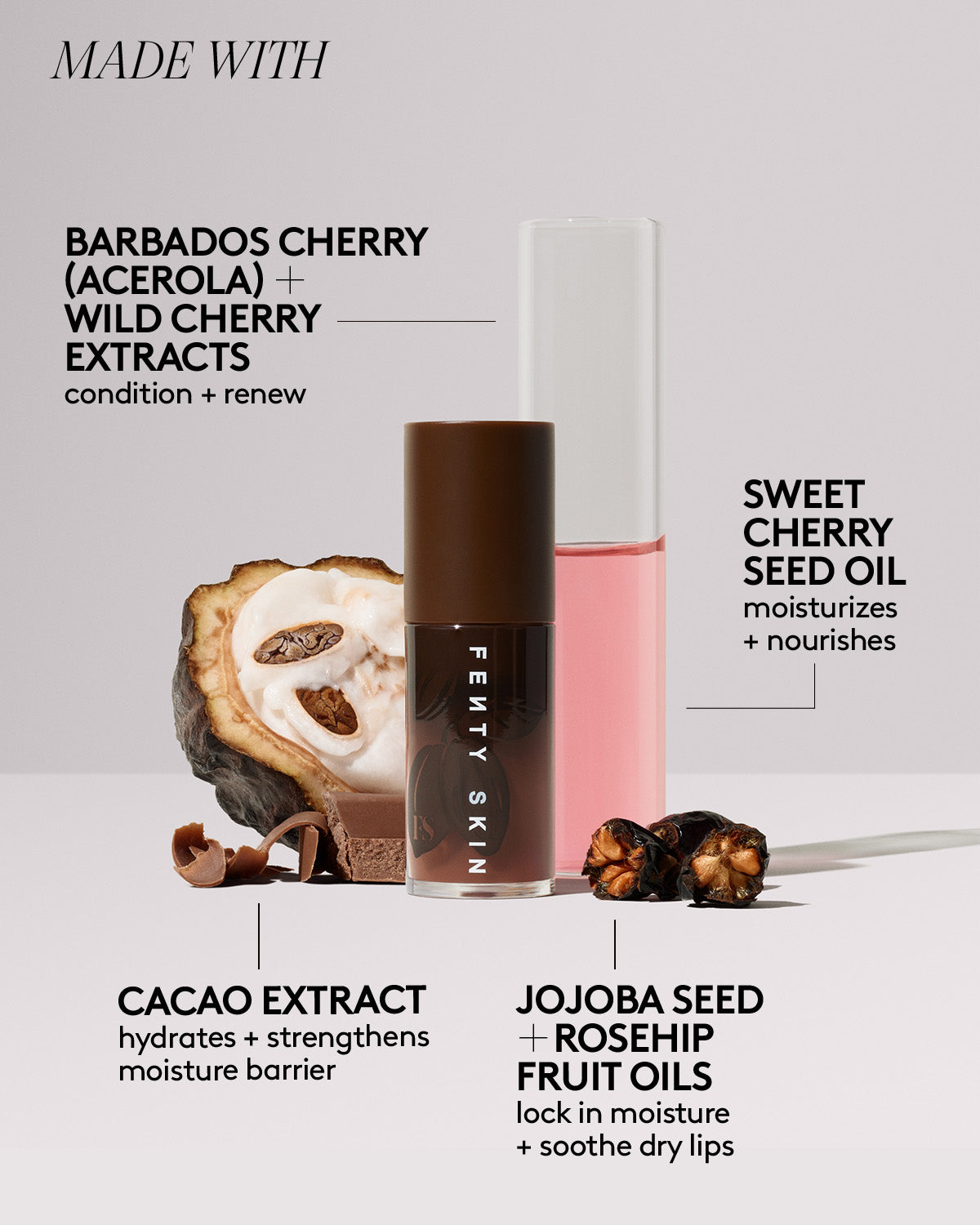 Fenty Treatz Hydrating + Strengthening Lip Oil — Cacao